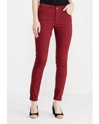 Темно-красные узкие брюки от Modis