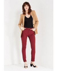 Темно-красные узкие брюки от Modis