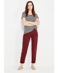 Темно-красные узкие брюки от Modis