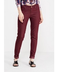 Темно-красные узкие брюки от Modis