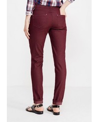Темно-красные узкие брюки от Modis