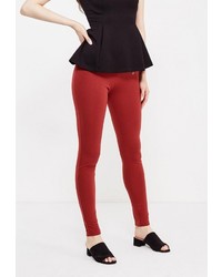 Темно-красные узкие брюки от Modis