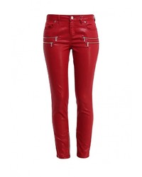 Темно-красные узкие брюки от Morgan