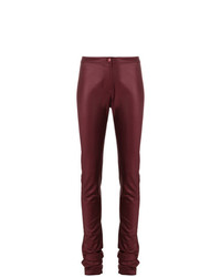 Темно-красные узкие брюки от Romeo Gigli Vintage