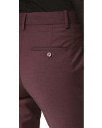 Темно-красные узкие брюки от Theory