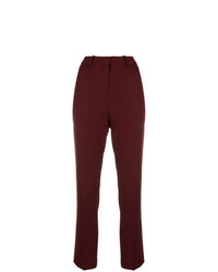 Темно-красные узкие брюки от Victoria Victoria Beckham