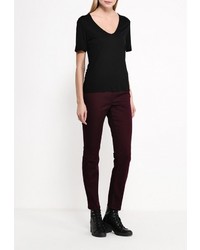 Темно-красные узкие брюки от Wallis