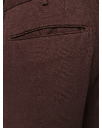 Мужские темно-красные хлопковые брюки от Incotex