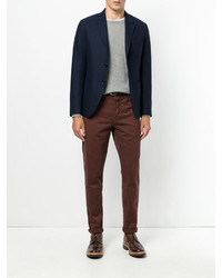 Мужские темно-красные хлопковые брюки от Incotex