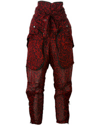 Женские темно-красные шелковые брюки от Faith Connexion