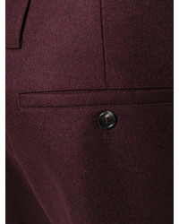 Мужские темно-красные шерстяные брюки от Marni