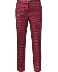 Женские темно-красные шерстяные брюки от Etro