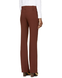 Женские темно-красные шерстяные брюки от Chloé