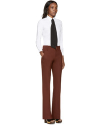 Женские темно-красные шерстяные брюки от Chloé