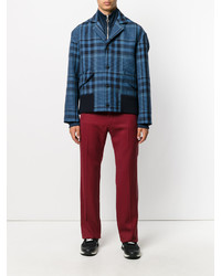 Мужские темно-красные шерстяные брюки от Valentino