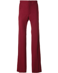 Мужские темно-красные шерстяные брюки от Valentino