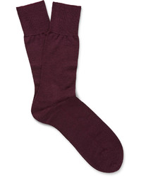 Мужские темно-красные шерстяные носки от Falke