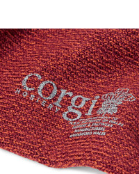 Мужские темно-красные шерстяные носки от Corgi