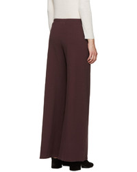 Темно-красные широкие брюки от Simon Miller