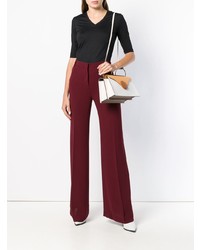 Темно-красные широкие брюки от L'Autre Chose