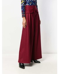 Темно-красные широкие брюки от Miahatami