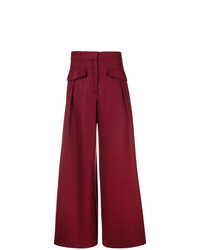 Темно-красные широкие брюки от Miahatami