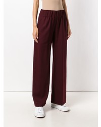 Темно-красные широкие брюки от Aspesi