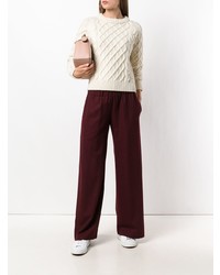 Темно-красные широкие брюки от Aspesi