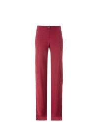 Темно-красные широкие брюки от Romeo Gigli Vintage
