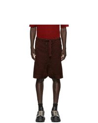 Мужские темно-красные шорты от Boris Bidjan Saberi