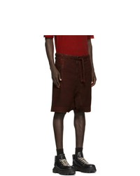 Мужские темно-красные шорты от Boris Bidjan Saberi