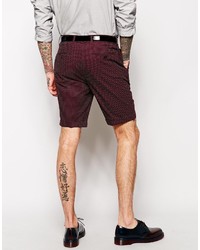 Мужские темно-красные шорты от Asos