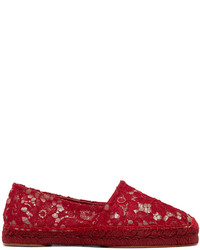 Женские темно-красные эспадрильи от Dolce & Gabbana