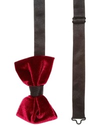 Женский темно-красный бархатный галстук-бабочка от Asos