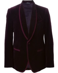 Мужской темно-красный бархатный пиджак от Dolce & Gabbana