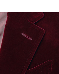 Мужской темно-красный бархатный пиджак от Tom Ford