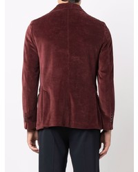 Мужской темно-красный бархатный пиджак от Circolo 1901