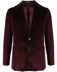 Мужской темно-красный бархатный пиджак от Tagliatore