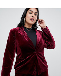 Женский темно-красный бархатный пиджак от Unique 21 Hero Plus