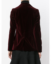 Женский темно-красный бархатный пиджак от Etro
