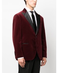 Мужской темно-красный бархатный пиджак от Brunello Cucinelli