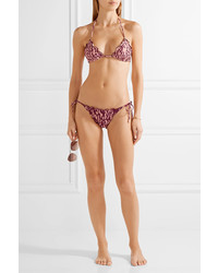 Темно-красный бикини-топ с рюшами от Vix