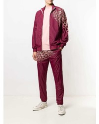 Мужской темно-красный бомбер с принтом от Paterson.