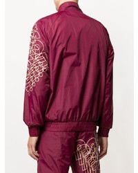 Мужской темно-красный бомбер с принтом от Paterson.