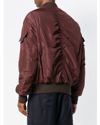 Мужской темно-красный бомбер от Qasimi