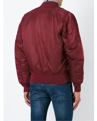 Мужской темно-красный бомбер от Alpha Industries
