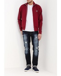 Мужской темно-красный бомбер от Fred Perry