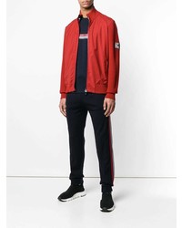 Мужской темно-красный бомбер от Z Zegna