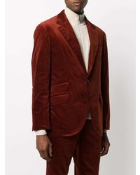 Мужской темно-красный вельветовый пиджак от Brunello Cucinelli
