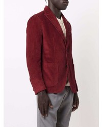 Мужской темно-красный вельветовый пиджак от Eleventy